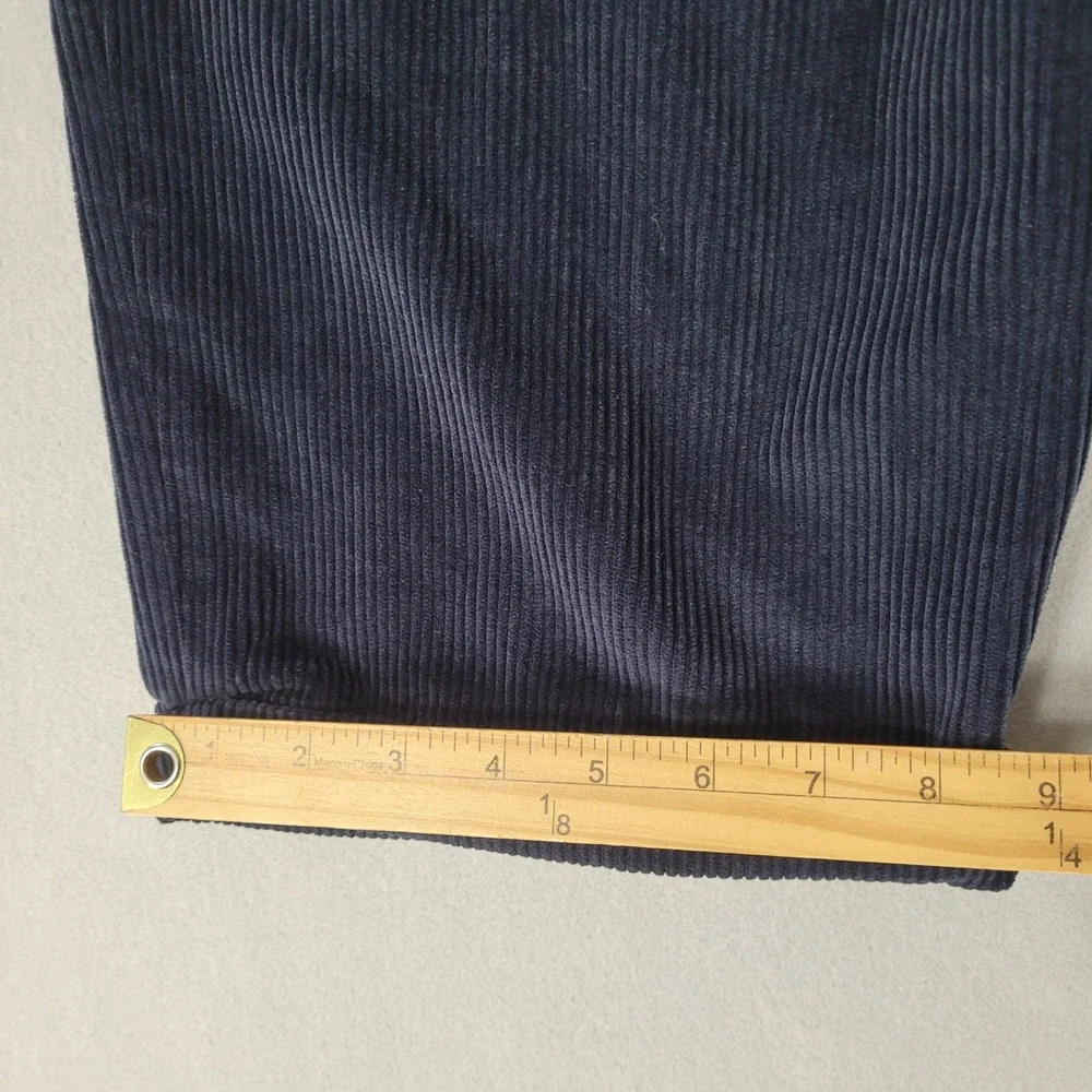 Brooks Brothers Corduroy Pants Mens 38x27* Navy Blue Elliot Pleated 100% Cotton‎